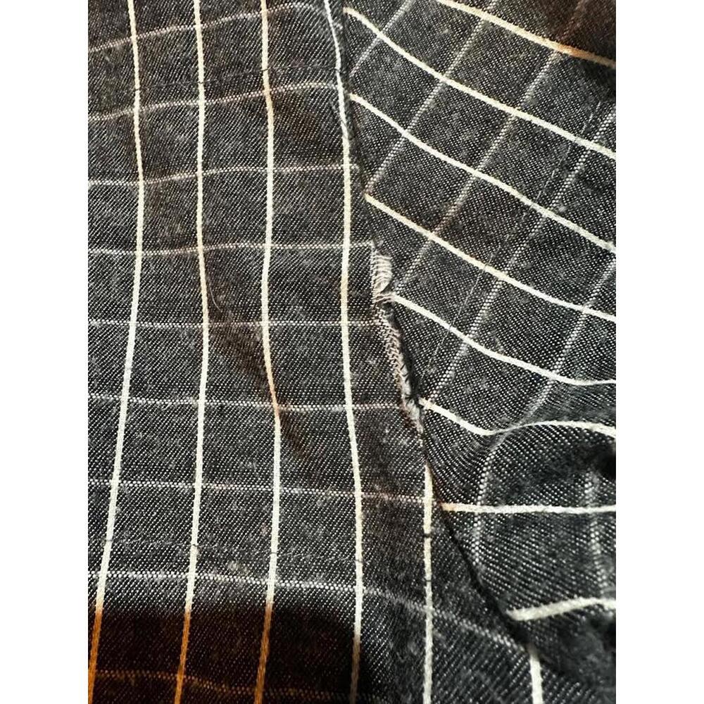 Reversible Windowpane Bomber Jacket Gray Black - image 3